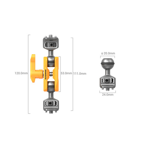 SmallRig Magic Arm Support with Dual Ball Heads (1/4"-20 Screws, Bumblebee Edition) - Image 4