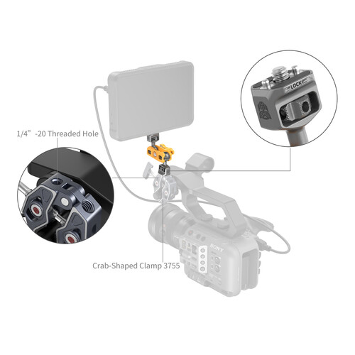 SmallRig Magic Arm Support with Dual Ball Heads (1/4"-20 Screws, Bumblebee Edition) - Image 9