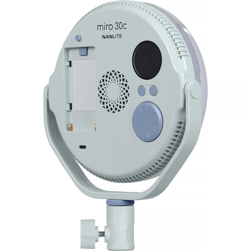 Nanlite Miro 30c RGB Round LED Light Panel (Mint Blue) - Image 3