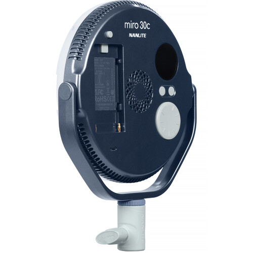Nanlite Miro 30c RGB Round LED Light Panel (Midnight Blue) - Image 3