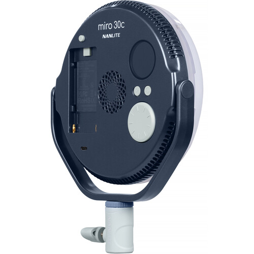 Nanlite Miro 30c RGB Round LED Light Panel (Midnight Blue) - Image 4
