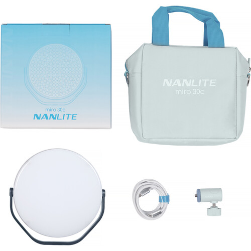 Nanlite Miro 30c RGB Round LED Light Panel (Midnight Blue) - Image 8