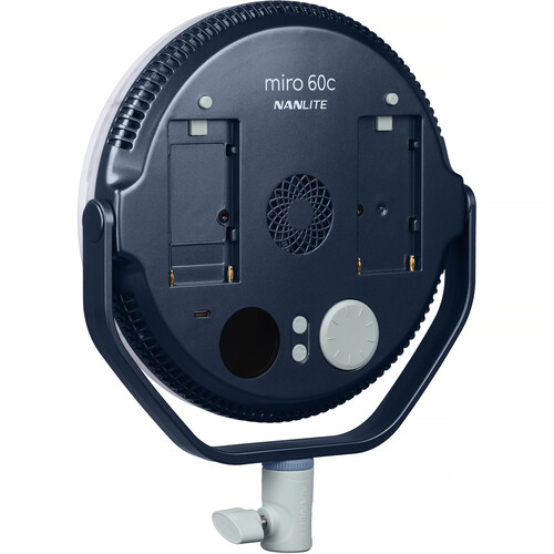 Nanlite Miro 60c RGB Round LED Light Panel (Midnight Blue) - Image 3