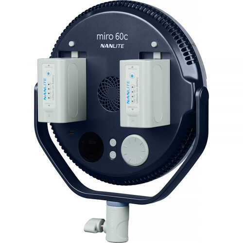 Nanlite Miro 60c RGB Round LED Light Panel (Midnight Blue) - Image 5