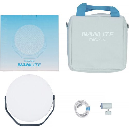 Nanlite Miro 60c RGB Round LED Light Panel (Midnight Blue) - Image 7