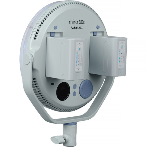 Nanlite Miro 60c RGB Round LED Light Panel (Mint Blue) - Image 4