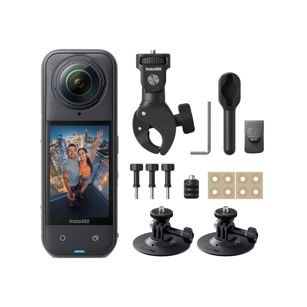 Insta360 X5 360 Action Camera Motorcycle Bundle
