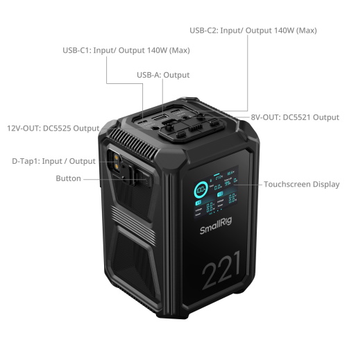 Alternative view of SmallRig X-Touch Smart Triple-Proof V Mount Battery X221