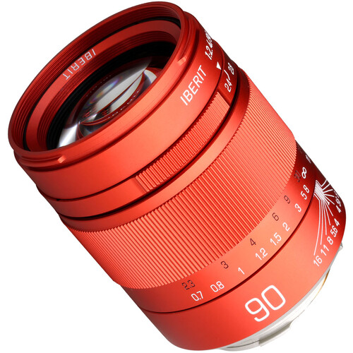 KIPON Iberit 90mm f/2.4 Lens - Leica M (Red) - Image 3