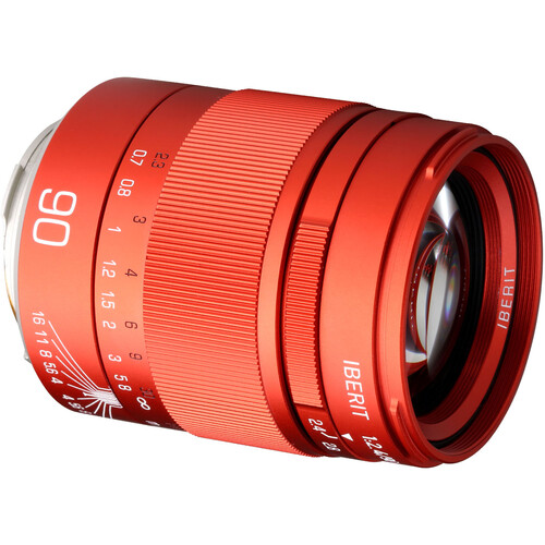 KIPON Iberit 90mm f/2.4 Lens - Leica M (Red) - Image 4