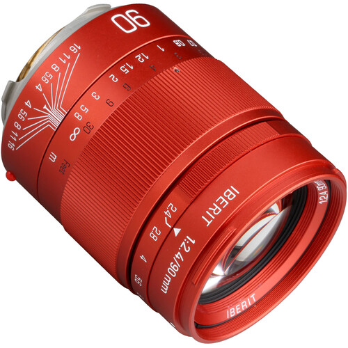 KIPON Iberit 90mm f/2.4 Lens - Leica M (Red) - Image 5
