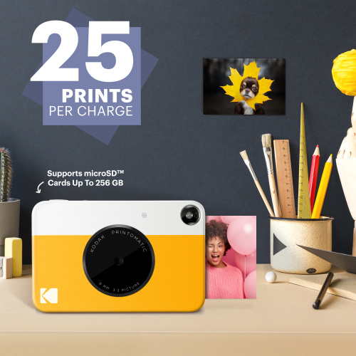 Kodak Printomatic Instant Digital Camera - Yellow - Image 6