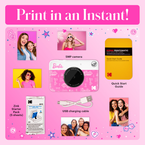 Kodak Printomatic Instant Digital Camera Barbie Signature Style - Image 4