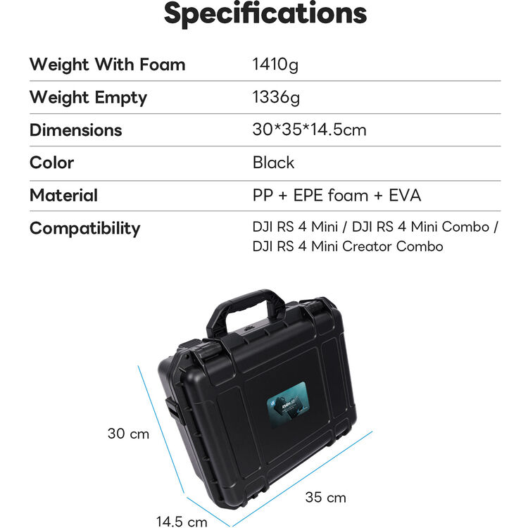 DigitalFoto Hard Waterproof Case for DJI RS 4 Mini Gimbal - Image 7