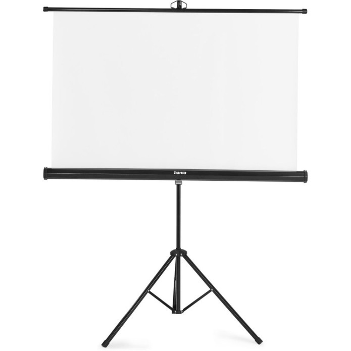 Hama Projection Screen with tripod 2-in-1 mobile set telescopic tube (125 x 125 cm , white) - Görsel 3