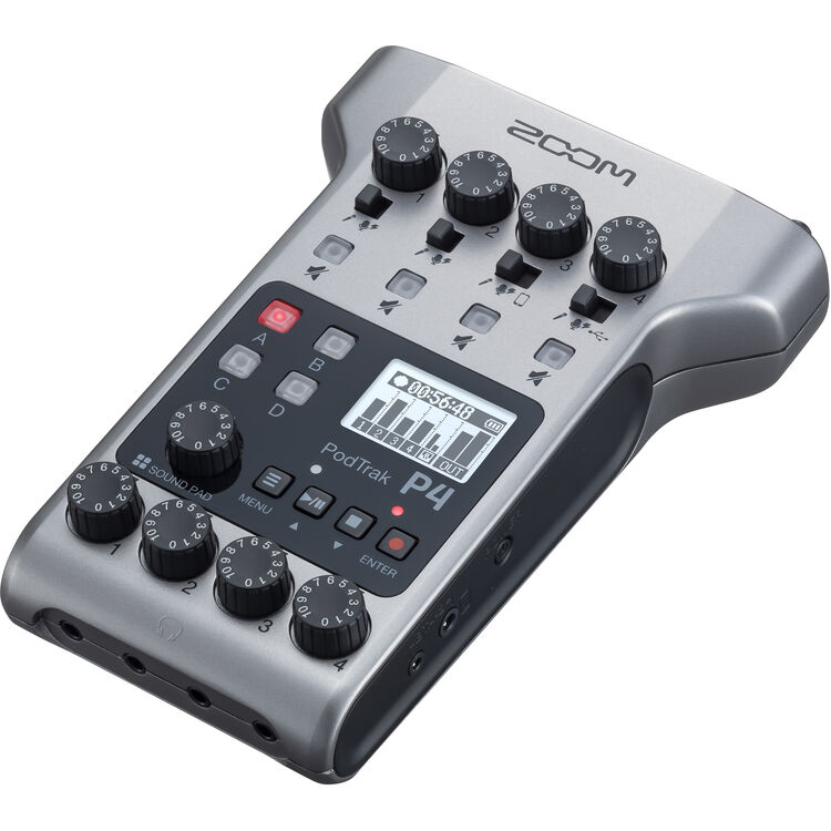 Zoom P4 PodTrak Portable Multitrack Podcast Recorder (B-Ware) - Image 3