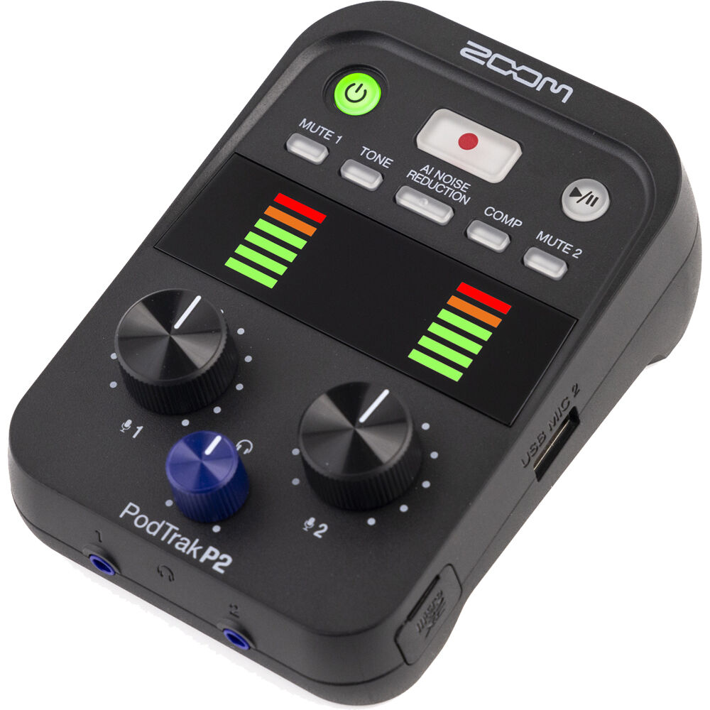 Alternative view of Zoom P2 PodTrak Dual USB Mic Recorder