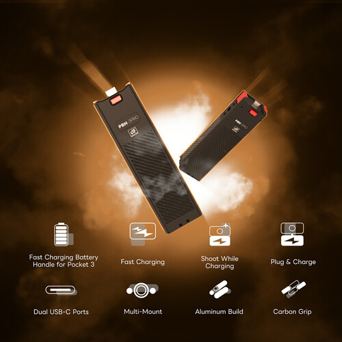 DigitalFoto PBH-3PRO Fast Charging Battery Handle for DJI Pocket 3 (5000mAh) - Image 10