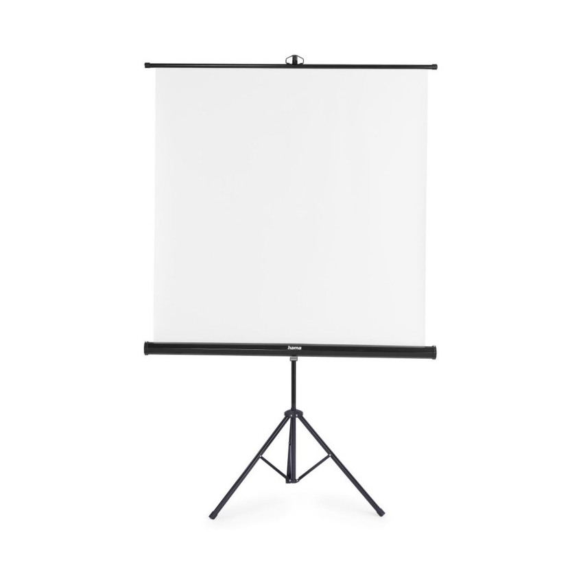 Hama Projection Screen with tripod 2-in-1 mobile set telescopic tube (125 x 125 cm , white)
