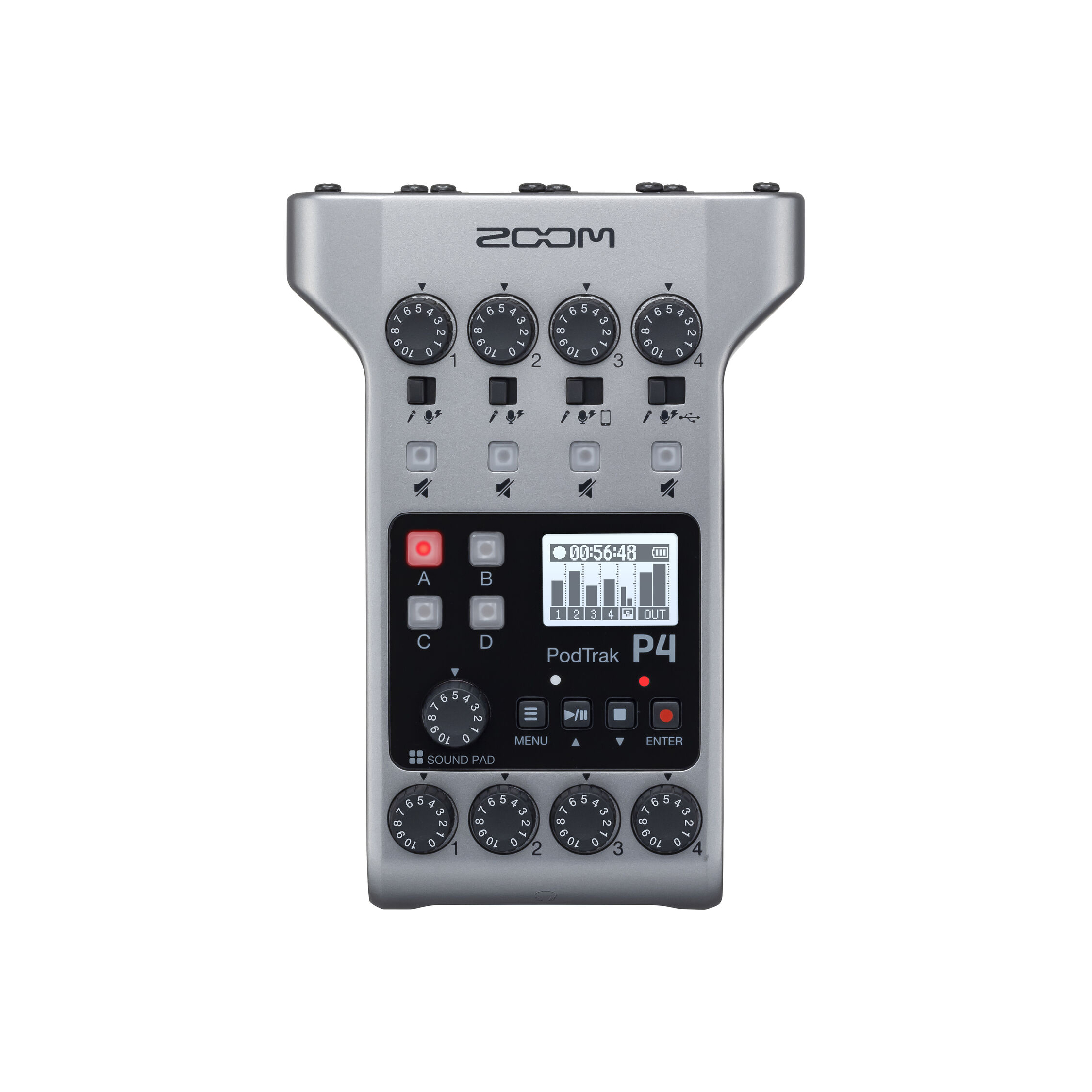 Zoom P4 PodTrak Portable Multitrack Podcast Recorder (B-Ware)