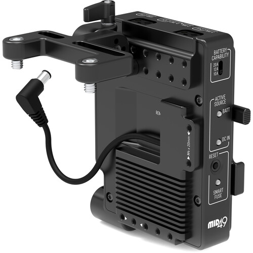 Alternative view of MID49 Power Distribution Box DB-11 for Sony FX6 (V-Mount, Camera Mounted)