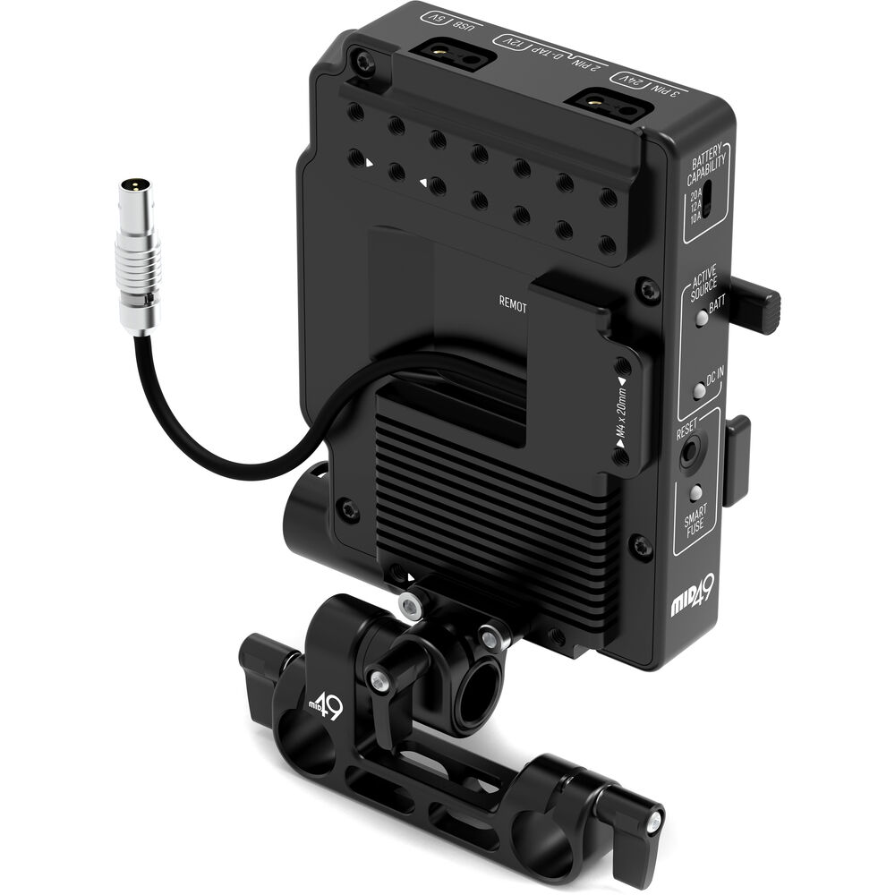 MID49 Power Distribution Box DB-9 for Blackmagic PYXIS (V-Mount, Rod Mounted) - Görsel 3