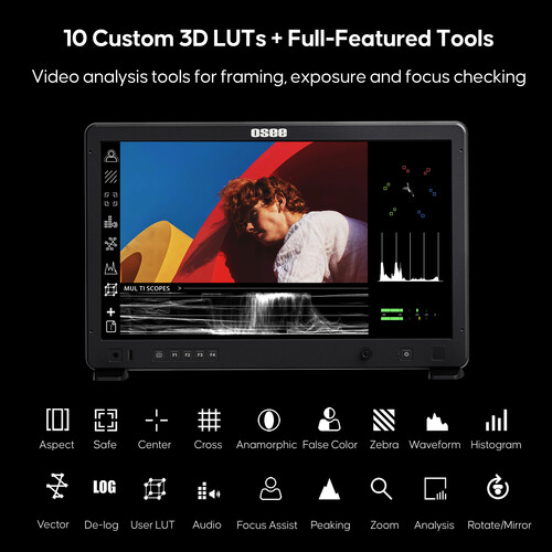 OSEE MEGA 22S4 21.5" H/V Multiview Production Monitor (MEGA224S-Kit) - Görsel 6