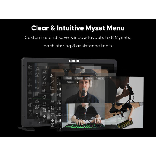 OSEE MEGA 22S4 21.5" H/V Multiview Production Monitor (MEGA224S-Kit) - Görsel 13