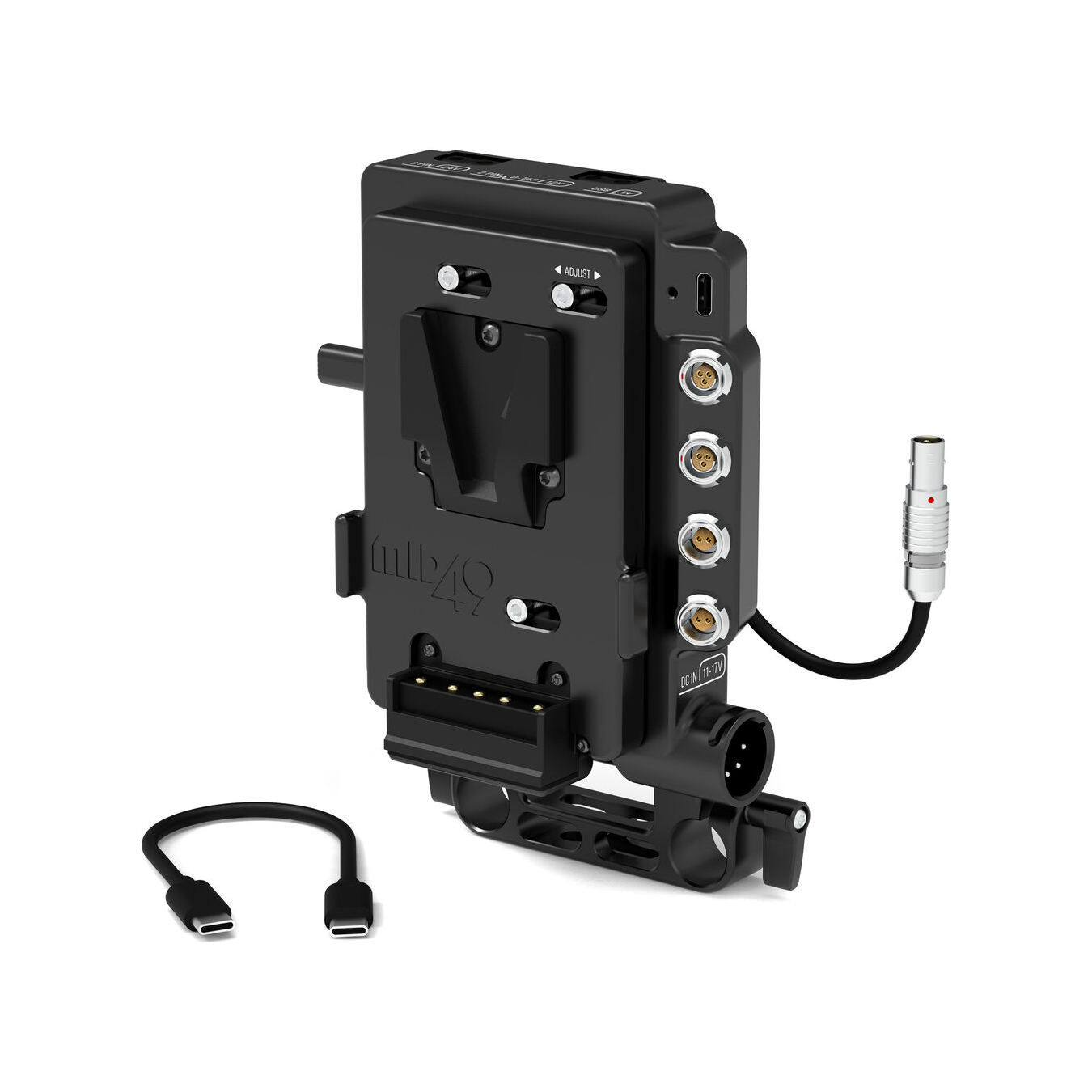 MID49 Power Distribution Box DB-9 for Blackmagic PYXIS (V-Mount, Rod Mounted)
