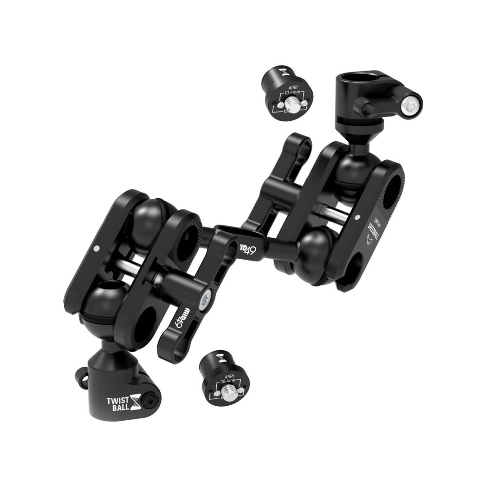 MID49 TWIST Ball Monitor Arm 3 Inch with ARRI 1/4-20 + ARRI 1/4-20 Spuds