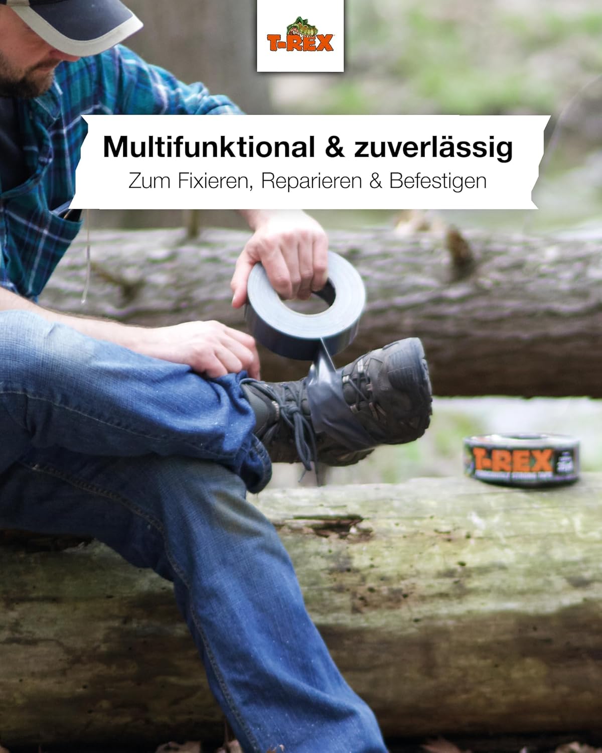 T-REX Extra Strong Armoured Tape (48mm x 27.40m, Grey) – Bild 2