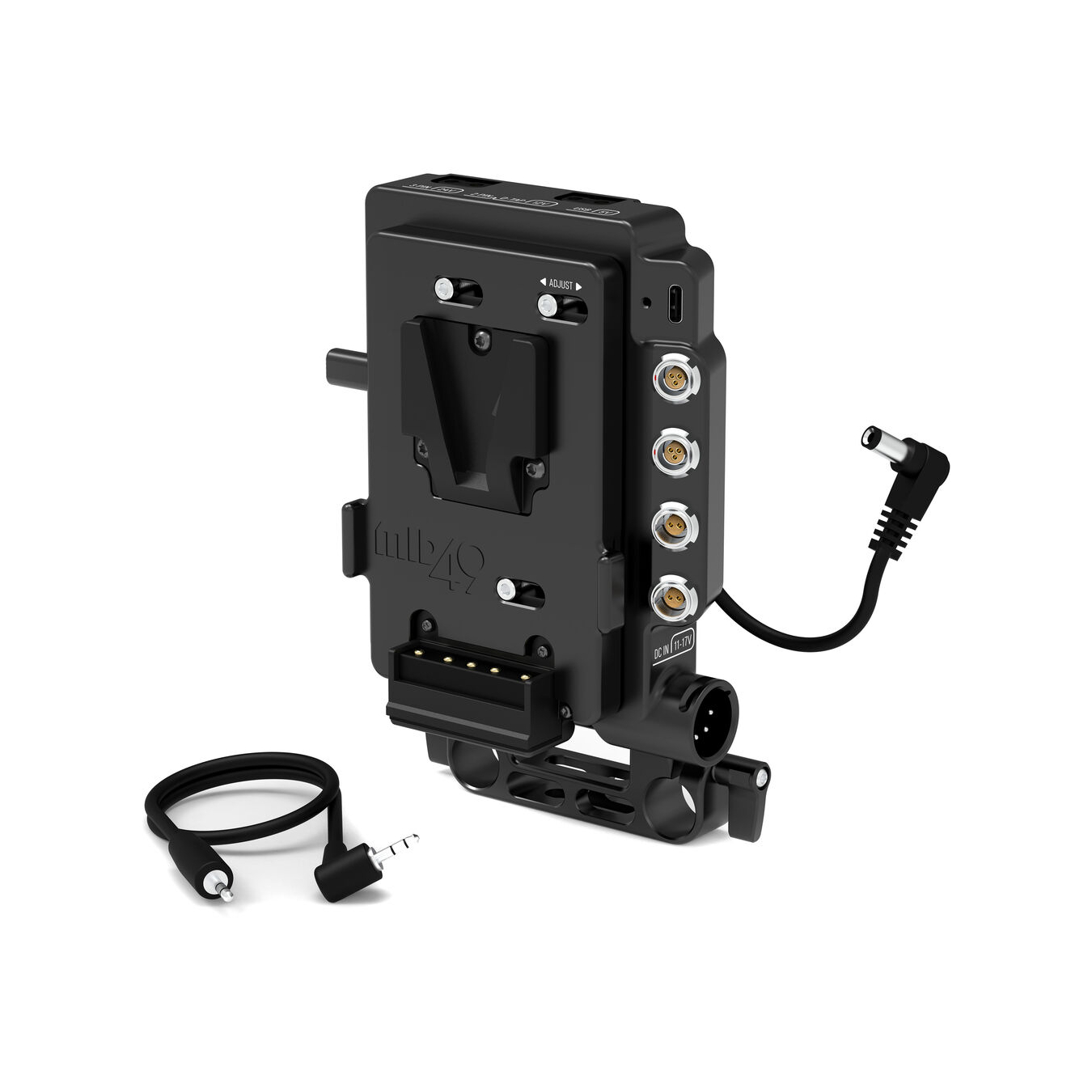 MID49 Power Distribution Box DB-4 for Canon C80/C70 (V-Mount, Rod Mounted)