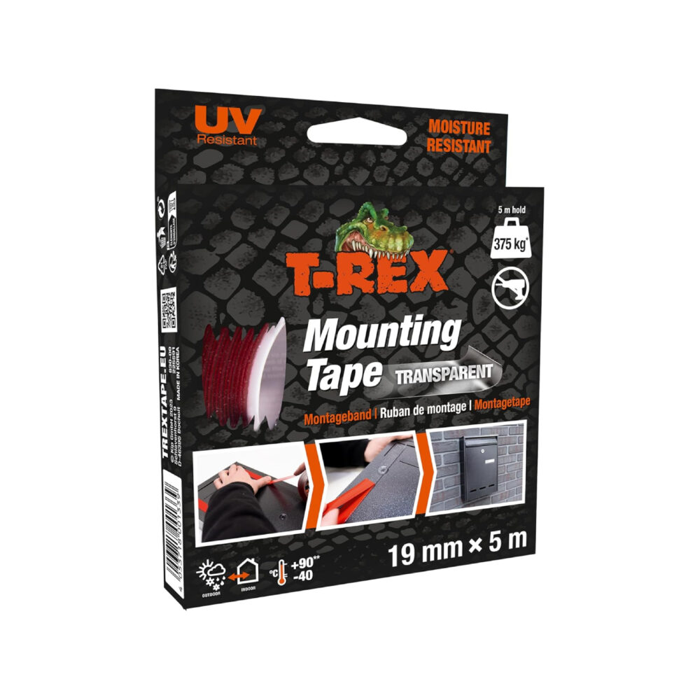 T-REX Mounting Transparent Tape 19mm x 5m