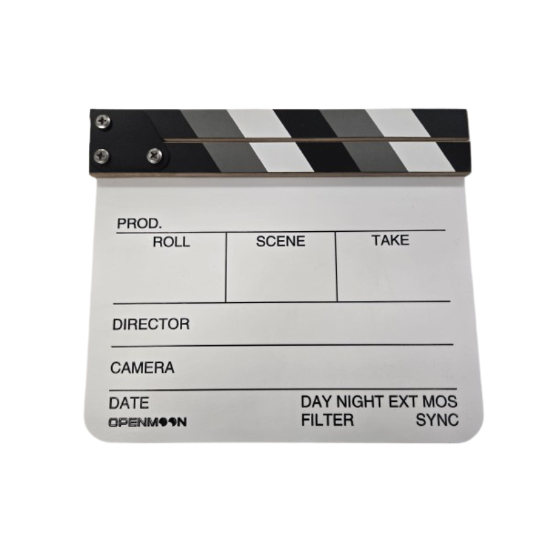 Clapperboard Cut Action Scene Clapper Board Slate – black and white