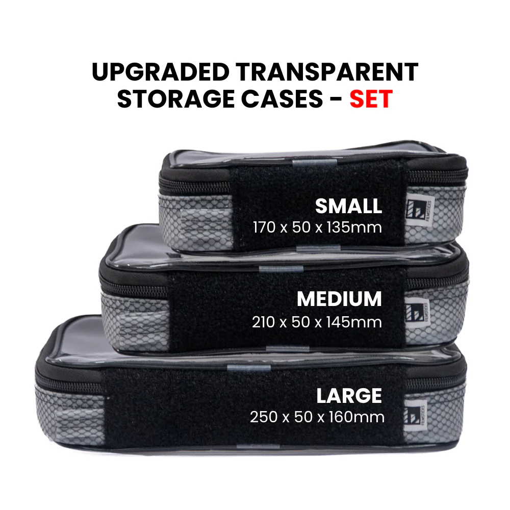 Alternative view of Filmsticks Set of Small, Medium and Large (TPU) Transparent Storage Cases – BLACK (UPGRADED)
