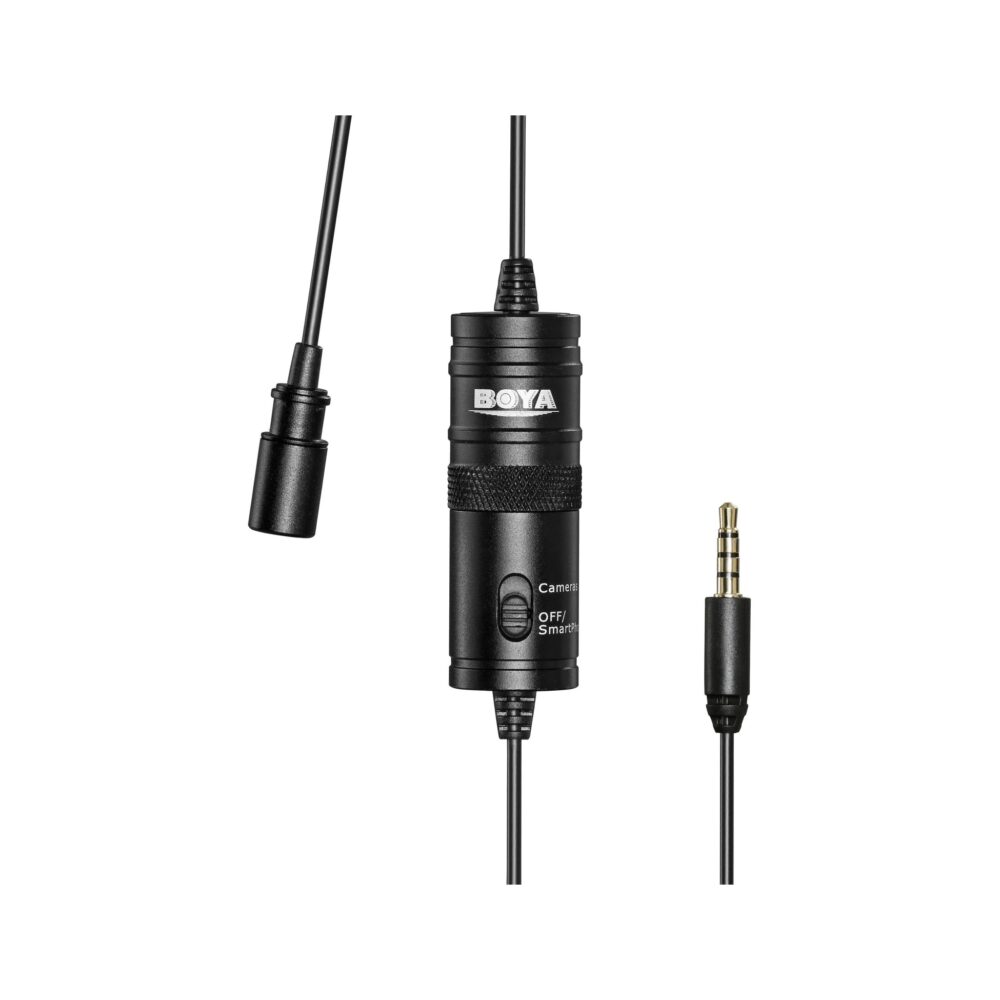 BOYA BY-M1 Omnidirectional Lavalier Microphone (Black)