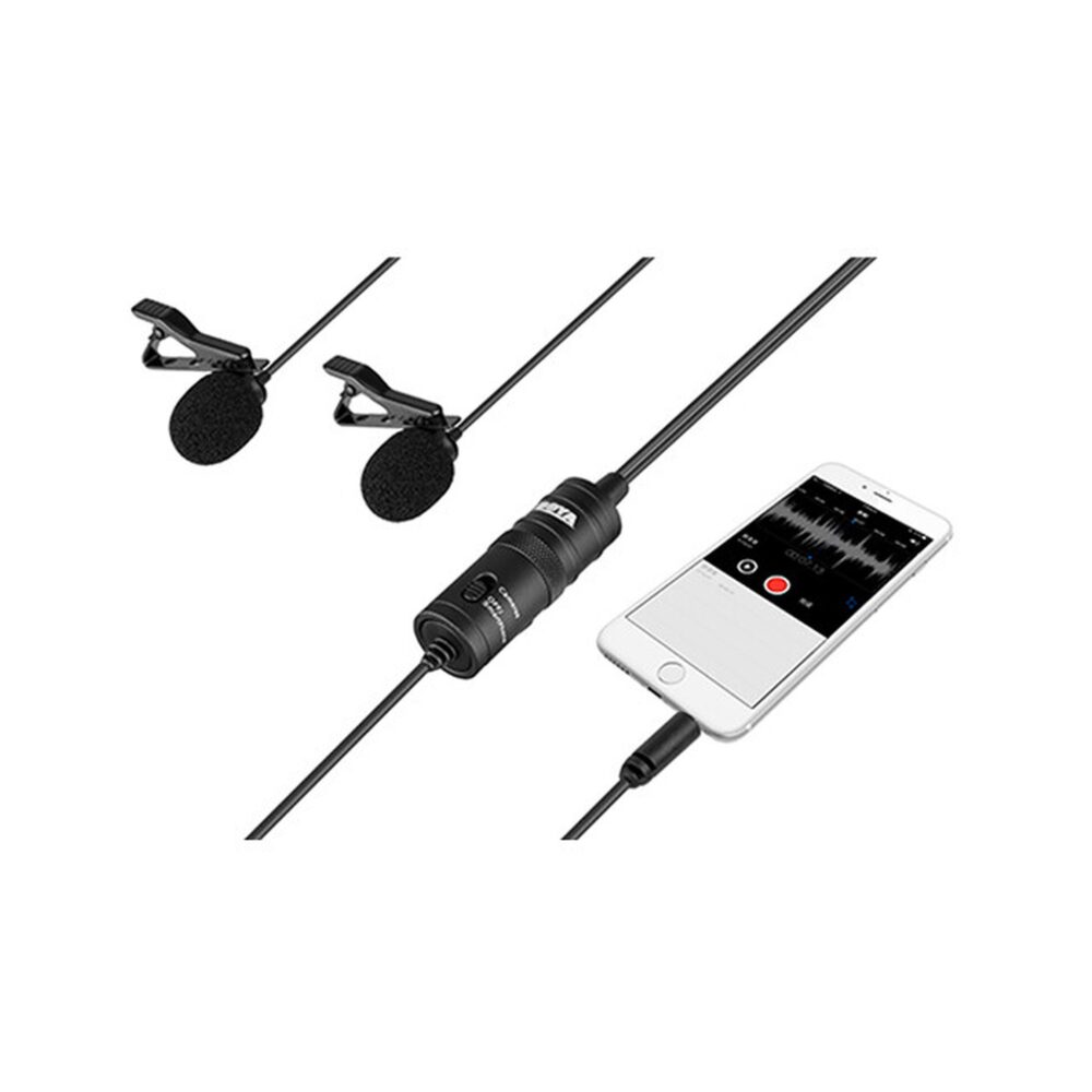 BOYA BY-M1DM Dual Omnidirectional Lavalier Microphone
