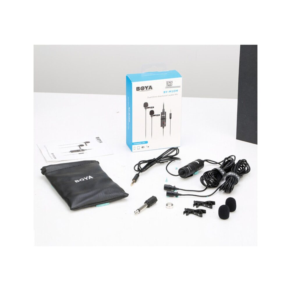 BOYA BY-M1DM Dual Omnidirectional Lavalier Microphone