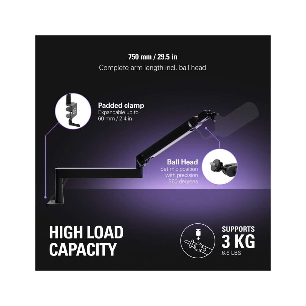 Elgato Wave Mic Arm Pro LP (Black)