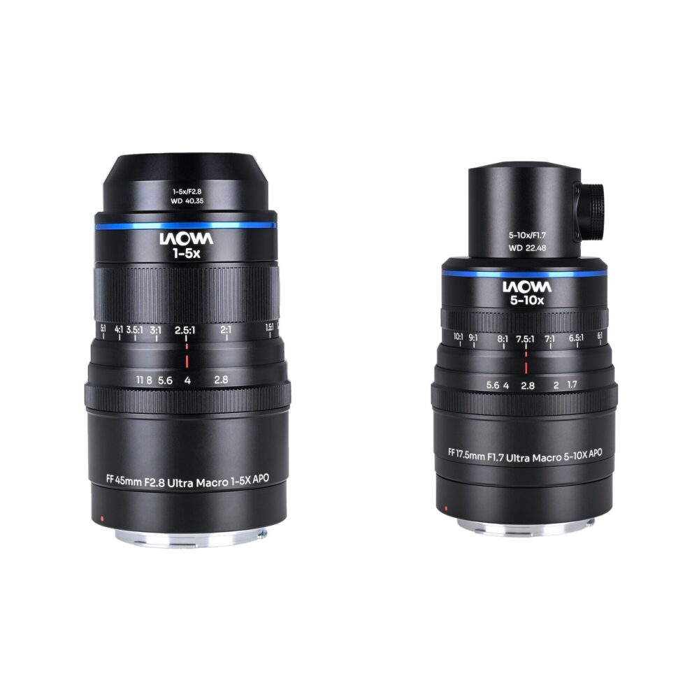 Laowa Aksen 45mm f/2.8 and 17.5mm f/1.7 Ultra Macro APO Lens Bundle with Coaxial Illumination (Canon EF)