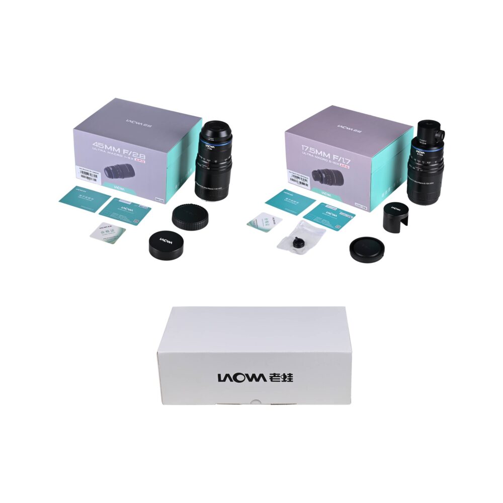 Laowa Aksen 45mm f/2.8 and 17.5mm f/1.7 Ultra Macro APO Lens Bundle with Coaxial Illumination (Micro Four Thirds)
