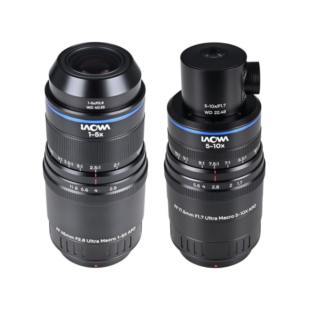 Laowa Aksen Ultra Macro APO Lenses Bundle (Coax Ill)) 45mm f/2.8 & 17.5mm f/1.7 - FUJIFILM X