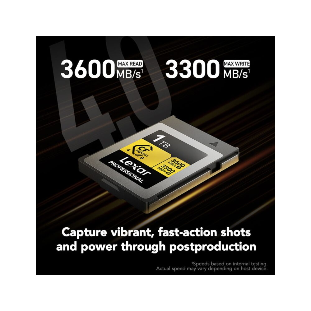 Lexar CFexpress Pro Type B Gold 4.0 Series 1TB - R3600/W3300MB/s