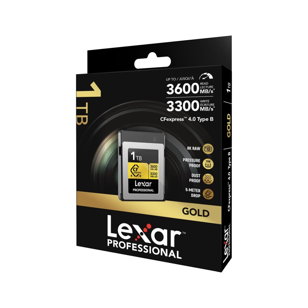 Lexar CFexpress Pro Type B Gold 4.0 Series 1TB - R3600/W3300MB/s