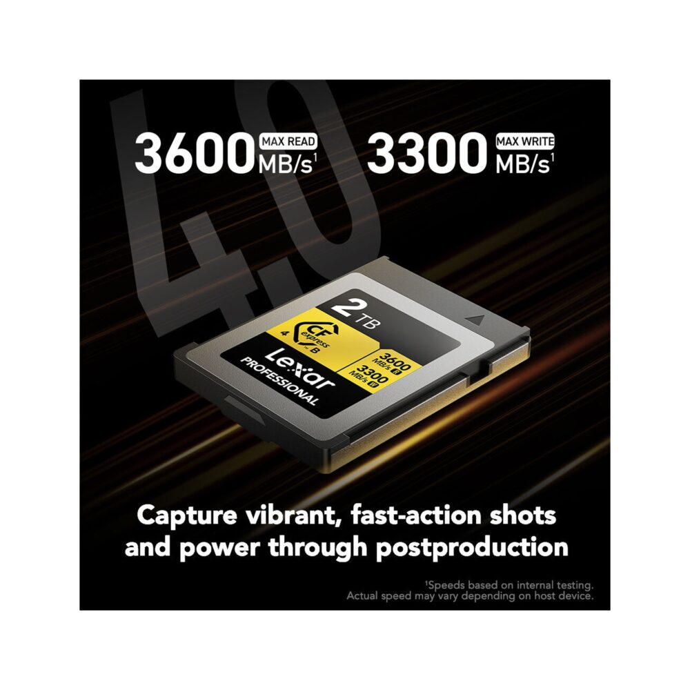 Lexar CFexpress Pro Type B Gold 4.0 Series 2TB - R3600/W3300MB/s