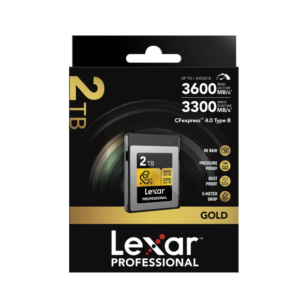 Lexar CFexpress Pro Type B Gold 4.0 Series 2TB - R3600/W3300MB/s