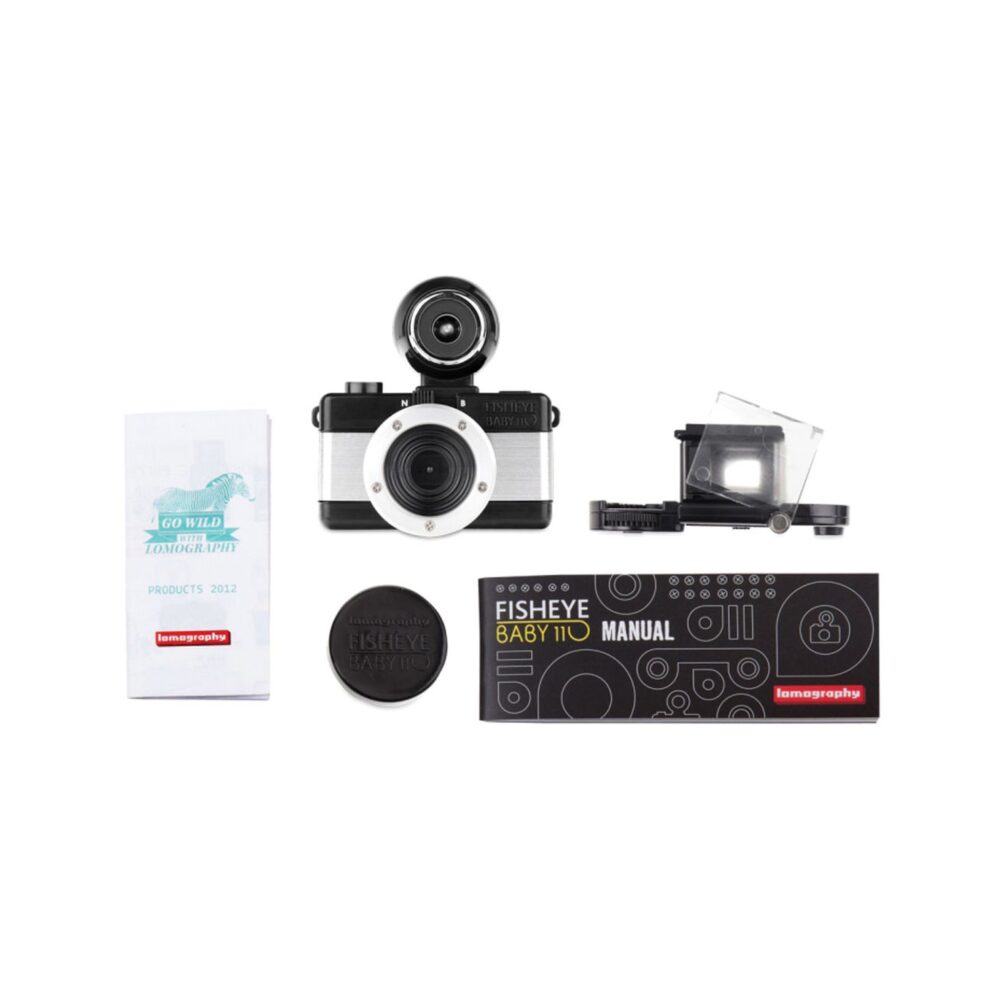 Lomography Fisheye Baby 110 Film Camera - Metal Black