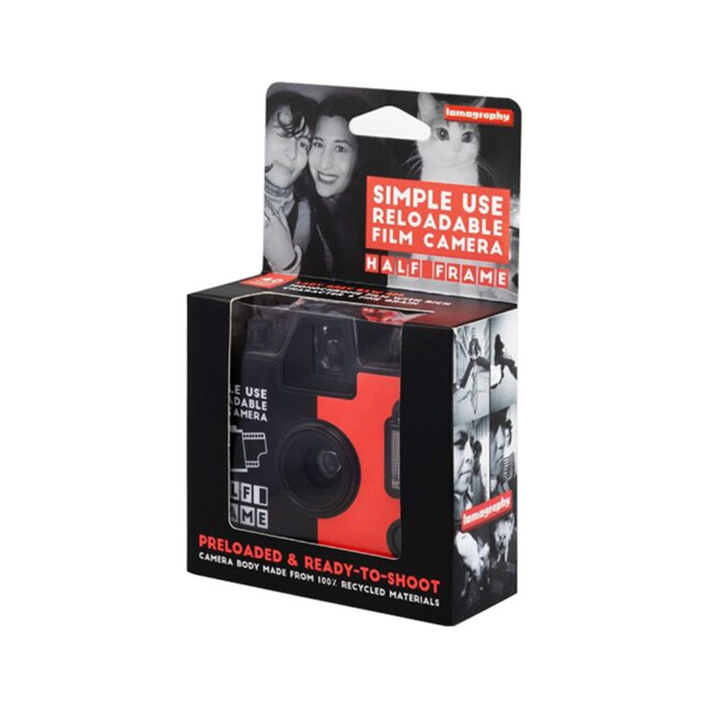 Lomography Half-Frame Simple Use Reloadable Film Camera Black & White