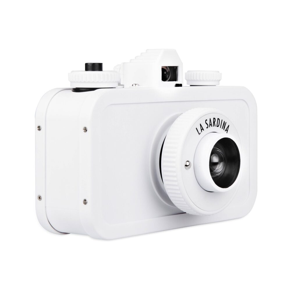 Lomography La Sardina DIY White Edition Camera with Flash + FREE Sardina Dress