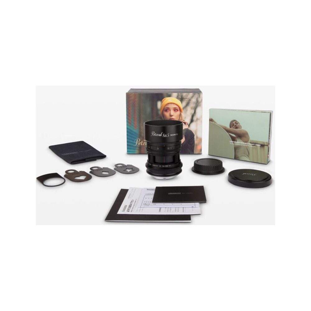 Lomography New Petzval 80.5 f/1.9 MKII Alu Black Basic Art Lens for Canon EF
